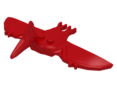 Dinosaur Pteranodon with 2 Studs - Red