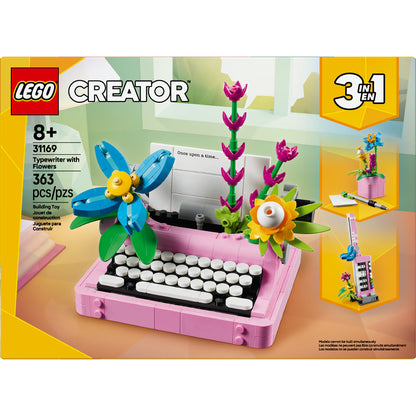 31169 - Typewriter with Flowers