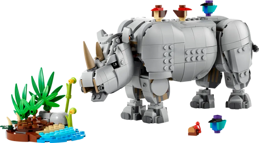 31171 - Wild Animals: Majestic Rhino with Birds - ND