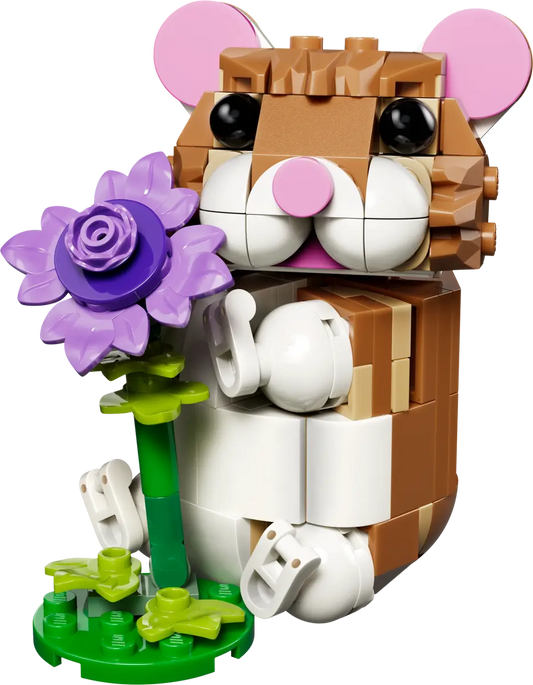 31376 - Cute Hamster with a Flower