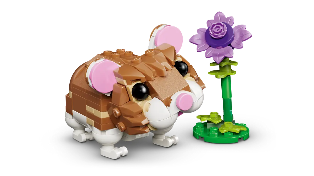 31376 - Cute Hamster with a Flower