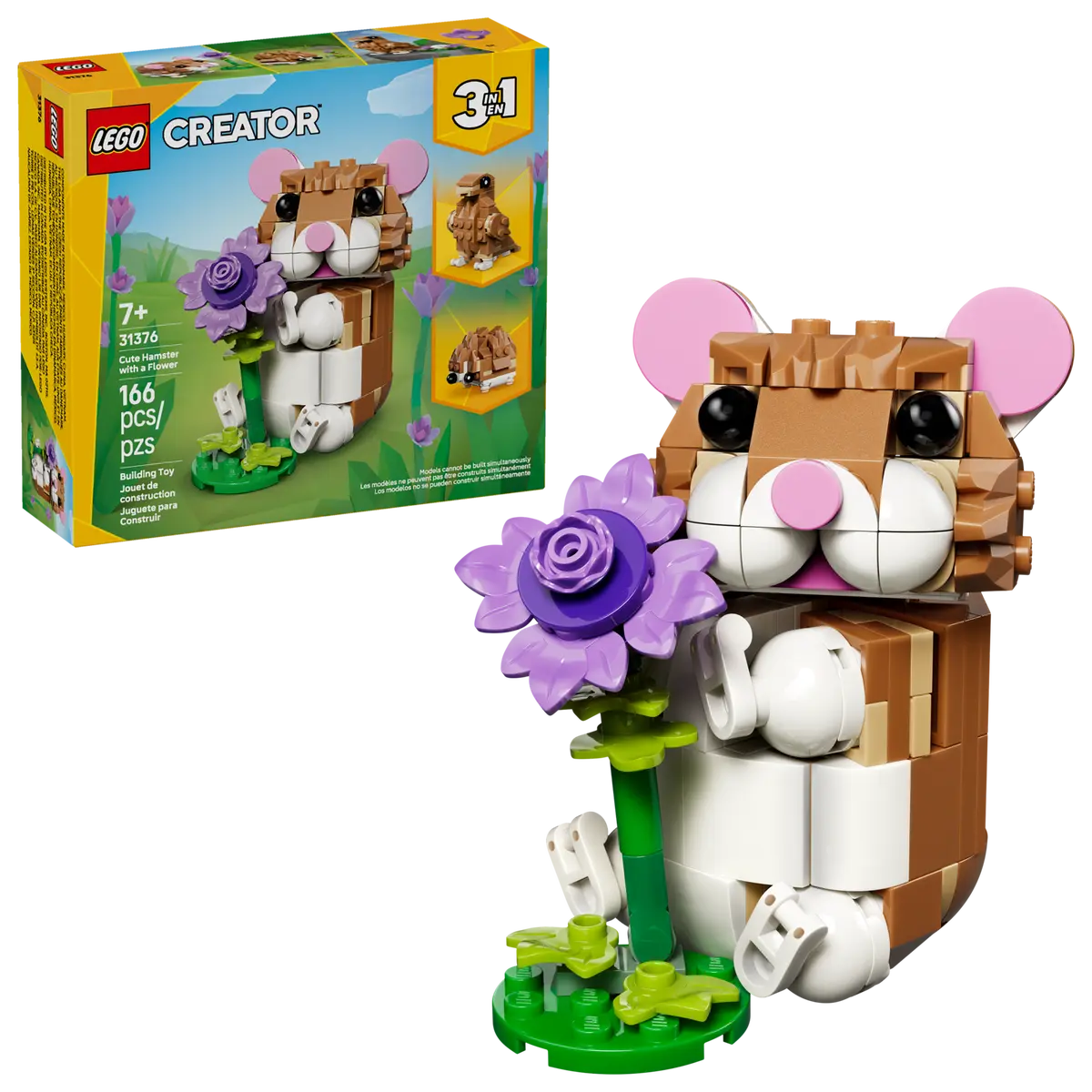 31376 - Cute Hamster with a Flower
