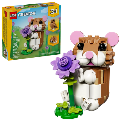 31376 - Cute Hamster with a Flower
