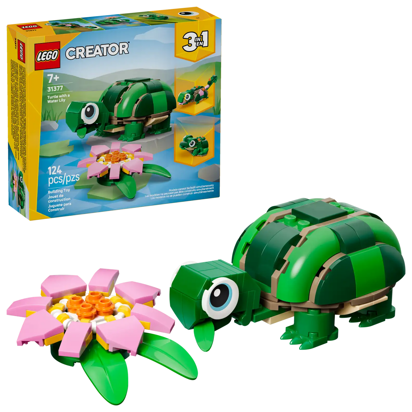 31377 - Turtle with a Water Lily Flower