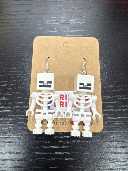 A218 - Minecraft Skeleton Earrings