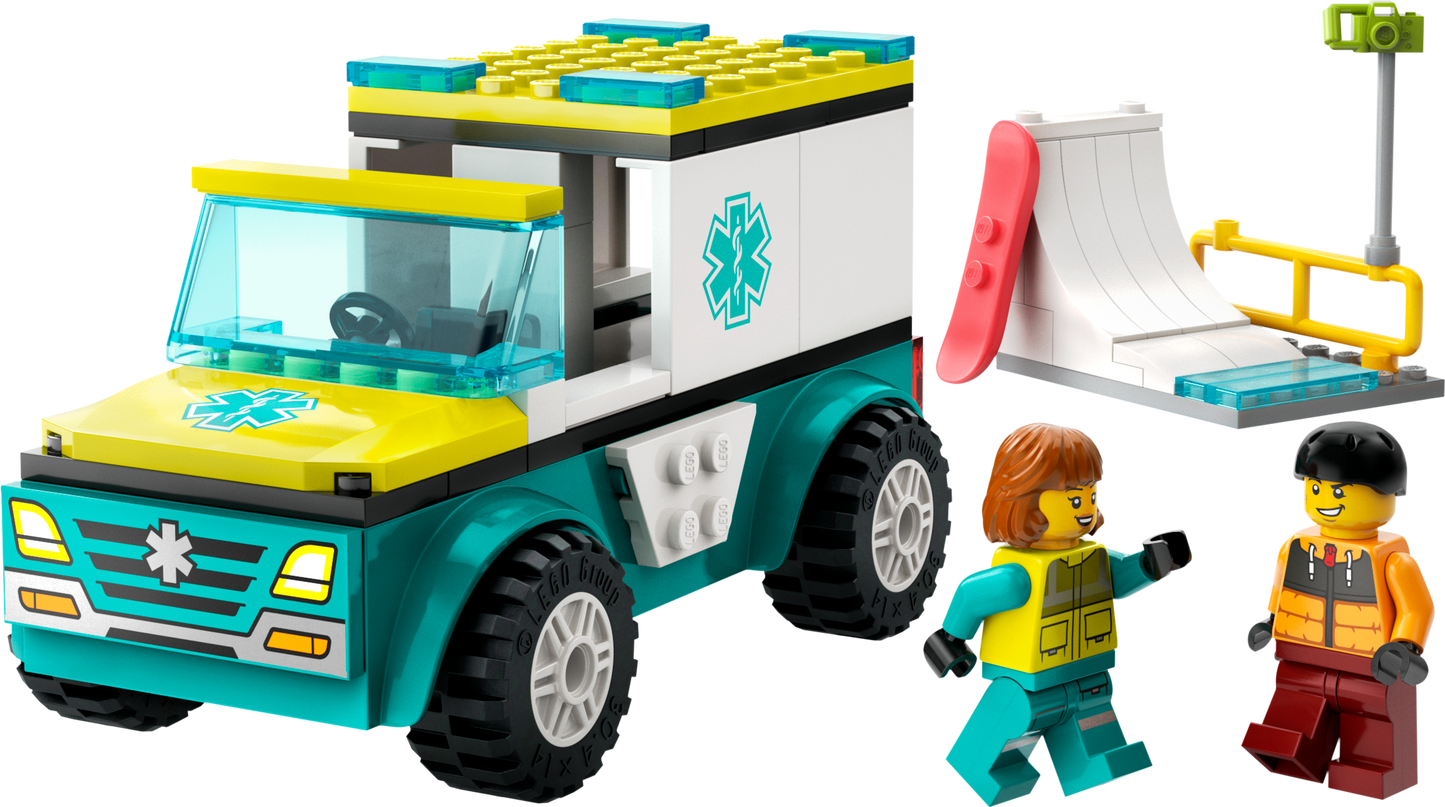 60403 - Emergency Ambulance and Snowboarder