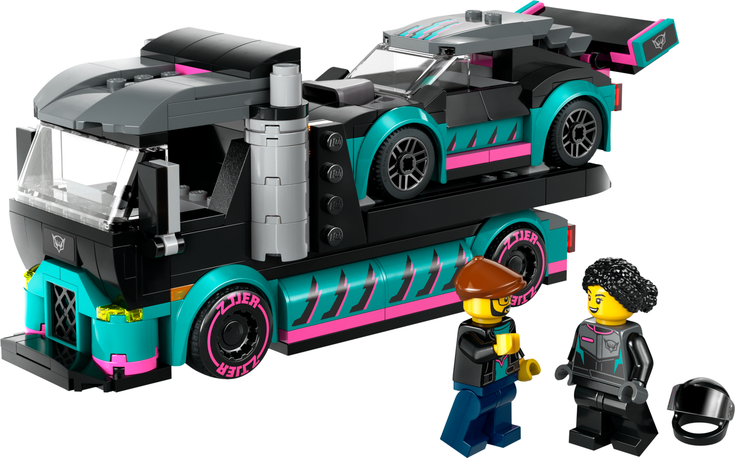 60406 - Race Car and Car Carrier Truck