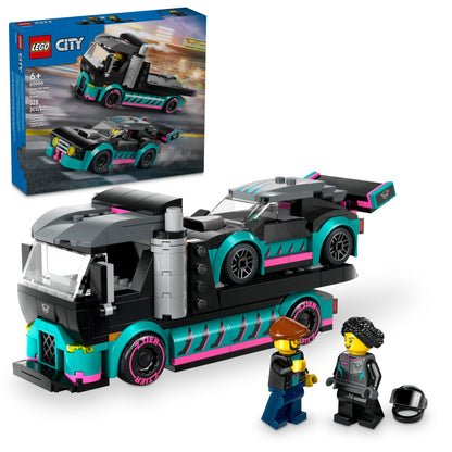 60406 - Race Car and Car Carrier Truck