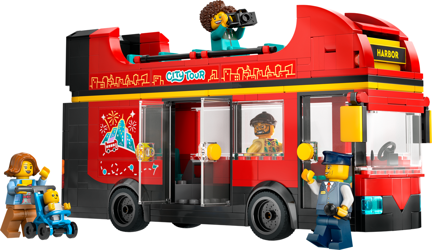 60407 - Red Double-Decker Sightseeing Bus