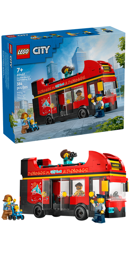 60407 - Red Double-Decker Sightseeing Bus