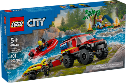 60412 - 4x4 Fire Truck with Rescue Boat