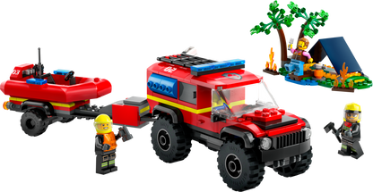 60412 - 4x4 Fire Truck with Rescue Boat