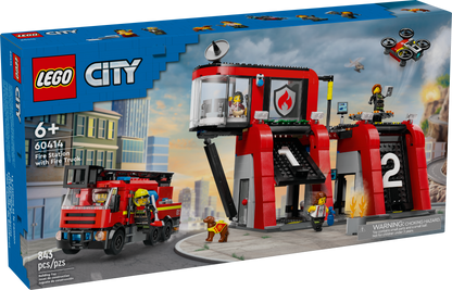 60414 - Fire Station with Fire Truck