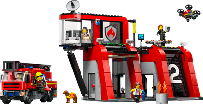 60414 - Fire Station with Fire Truck