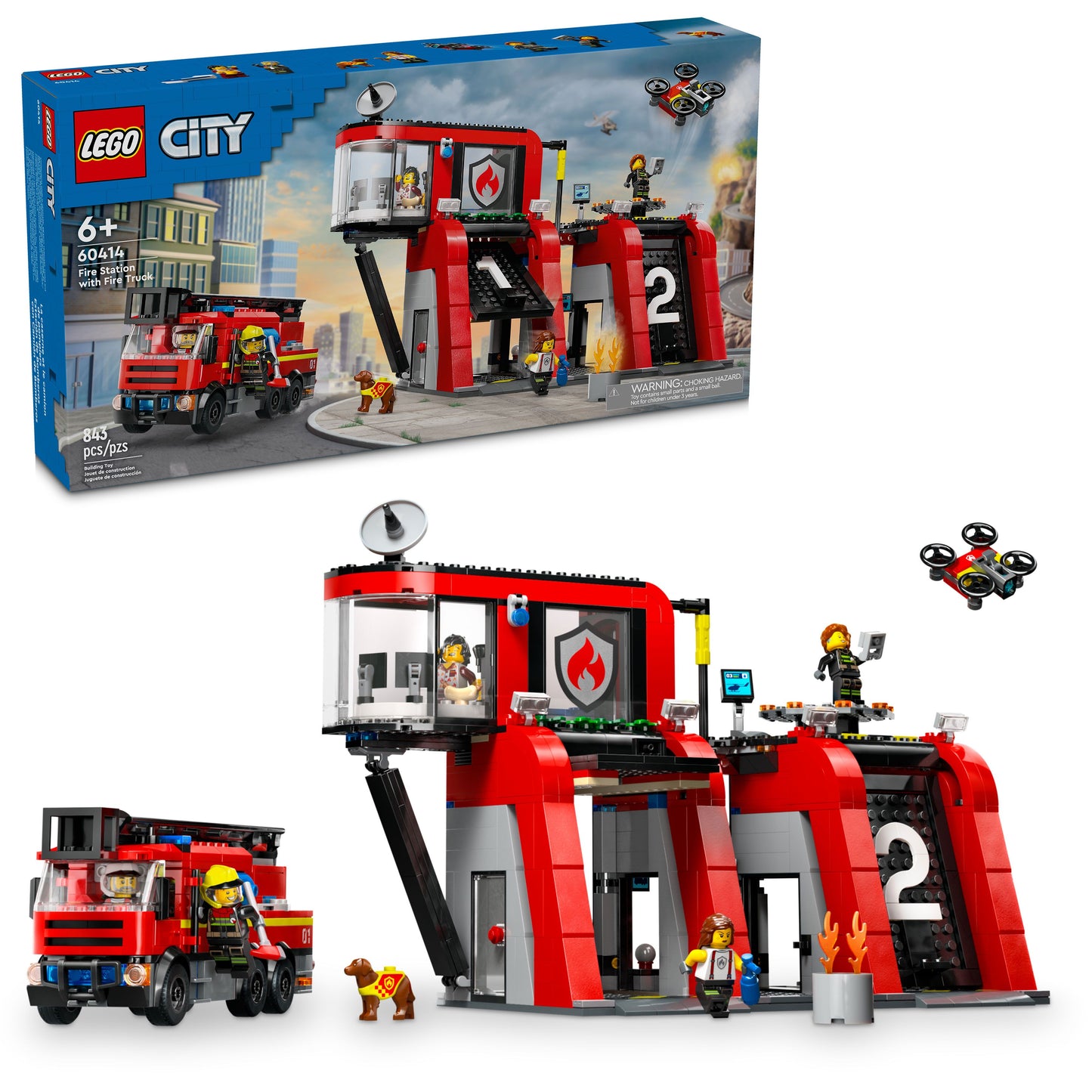 60414 - Fire Station with Fire Truck