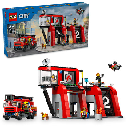 60414 - Fire Station with Fire Truck