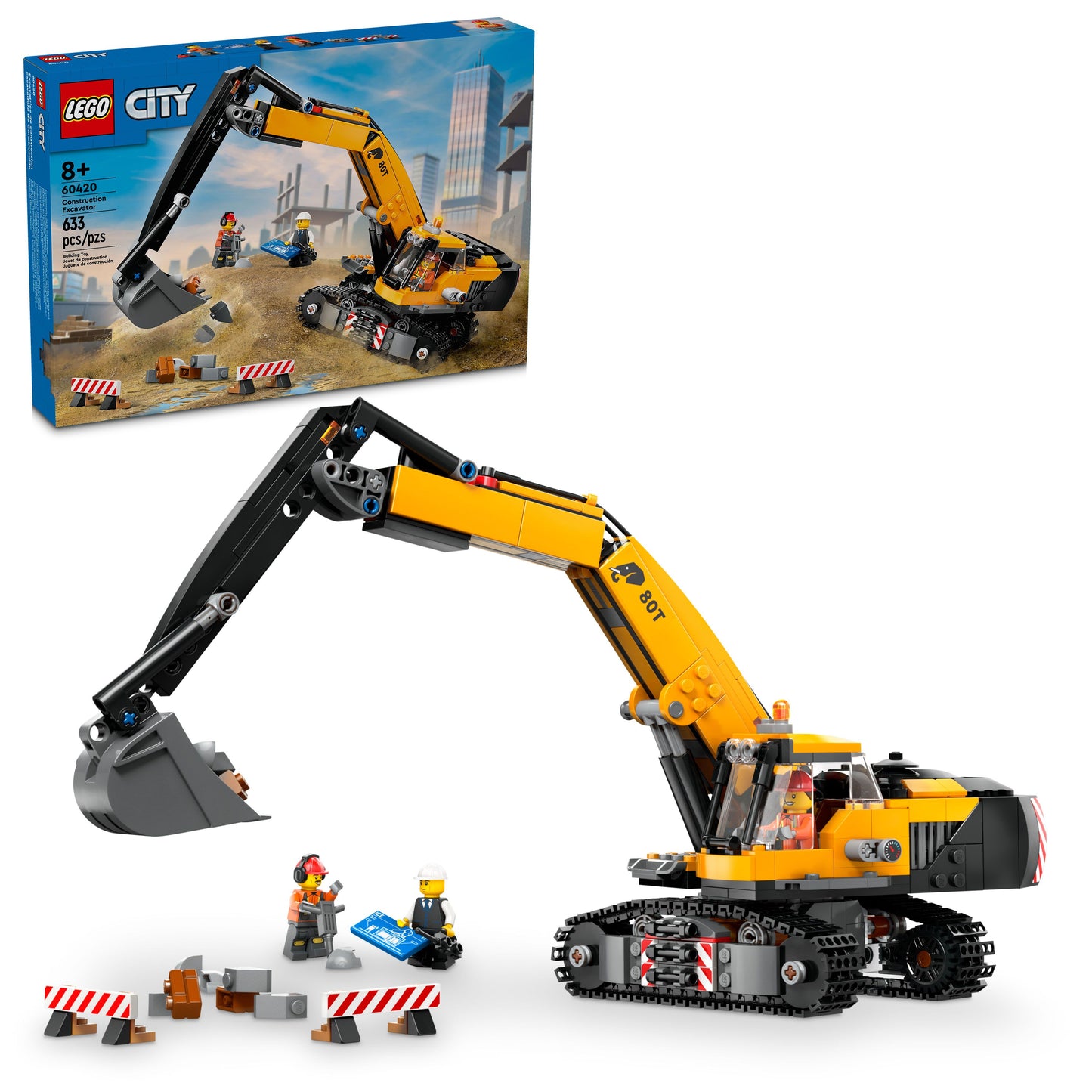 60420 - Yellow Construction Excavator