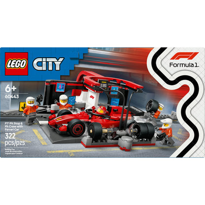 60443 - F1 Pit Stop & Pit Crew with Ferrari Car