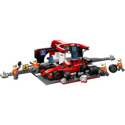 60443 - F1 Pit Stop & Pit Crew with Ferrari Car