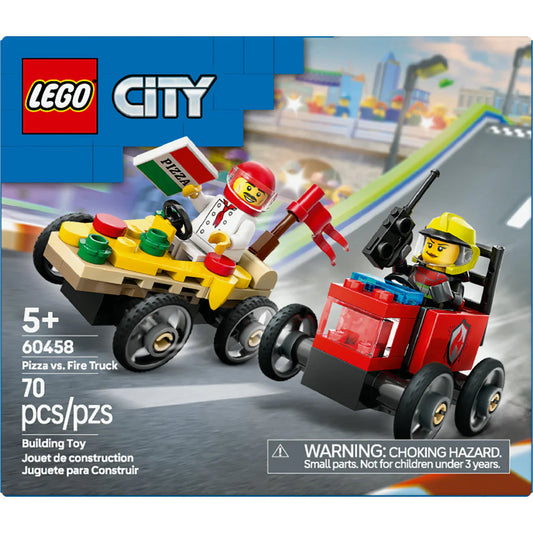 60458 - Pizza vs. Fire Truck Race Car Pack