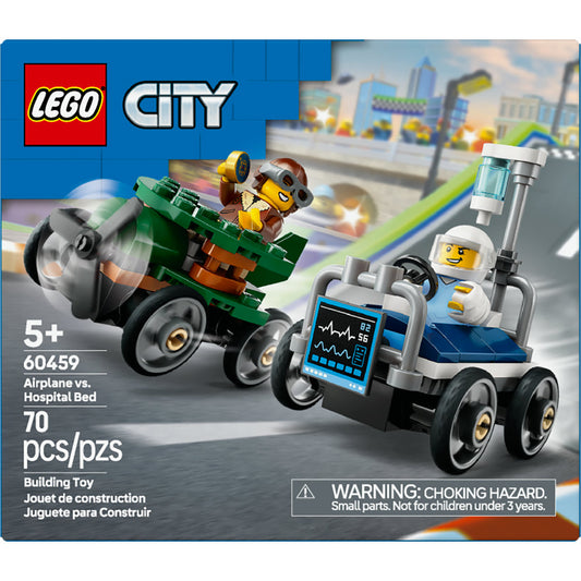 60459 - Airplane vs. Hospital Bed Race Car Pack