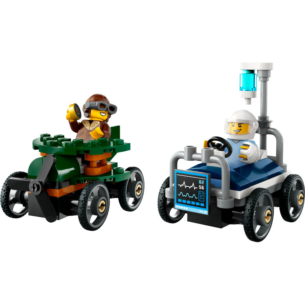 60459 - Airplane vs. Hospital Bed Race Car Pack