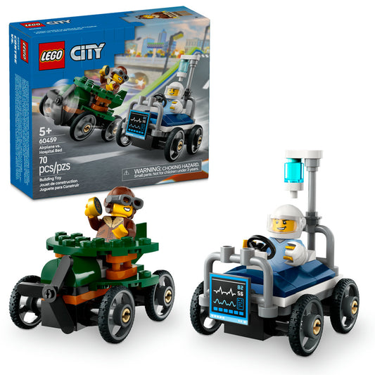 60459 - Airplane vs. Hospital Bed Race Car Pack