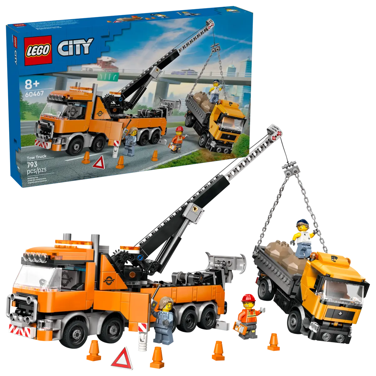 60467 - Heavy-Duty Recovery Tow Truck with Crane