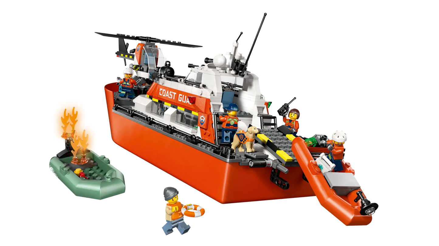60504 - Coast Guard Rescue Boat & Helicopter