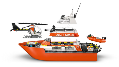 60504 - Coast Guard Rescue Boat & Helicopter