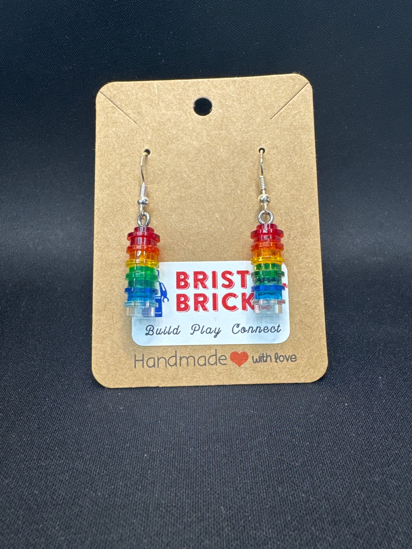 A007 - Rainbow Round Stack Earrings Translucent