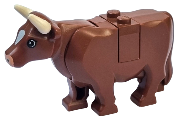 cow01 - Cow with Light Nougat Muzzle and White Spot - Short Horns
