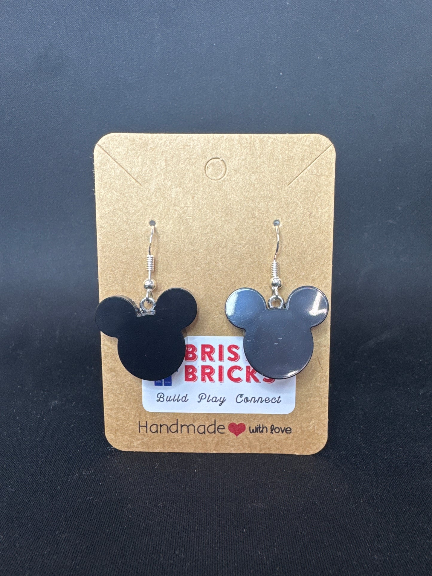 A224 - Dangle Mickey Head Earrings