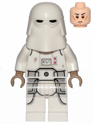 sw1103 - Snowtrooper, Printed Legs, Dark Tan Hands, Frown