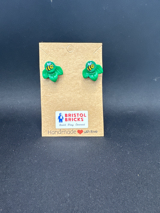 A014 - Bee Leaf Earrings