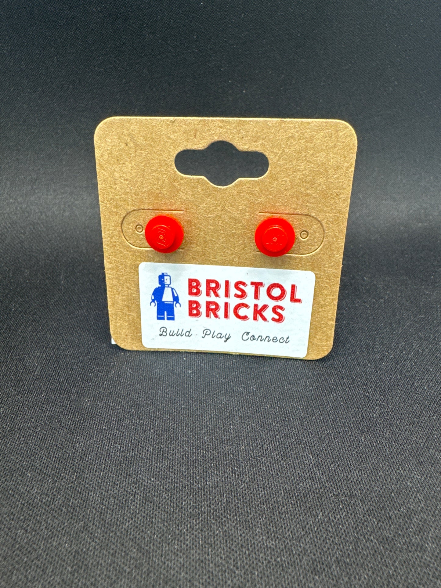 A036 - Stud Earrings, Red