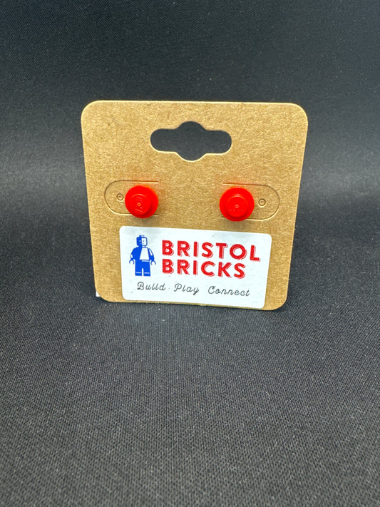 A036 - Stud Earrings, Red