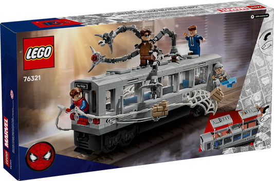 U76321- Spider-man vs. Doc Ock Subway Train Scene  (Pre-Built)