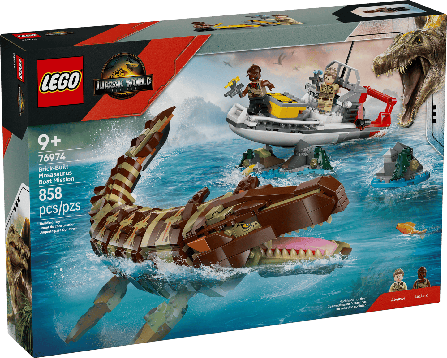 76974 - Brick-Built Mosasaurus Boat Mission