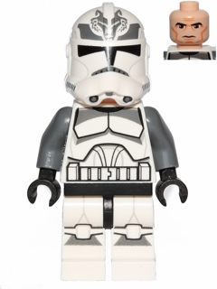 sw0537 - Clone Trooper, 104th Battalion ‘Wolfpack’ (Phase 2) - Dark Bluish Gray Markings, Large Eyes
