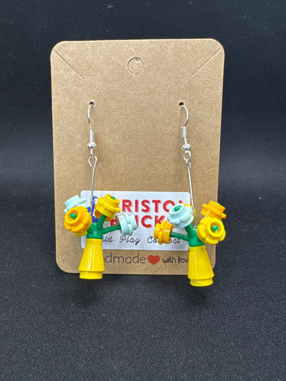 A154 - Flower Pot Earrings, Lg.