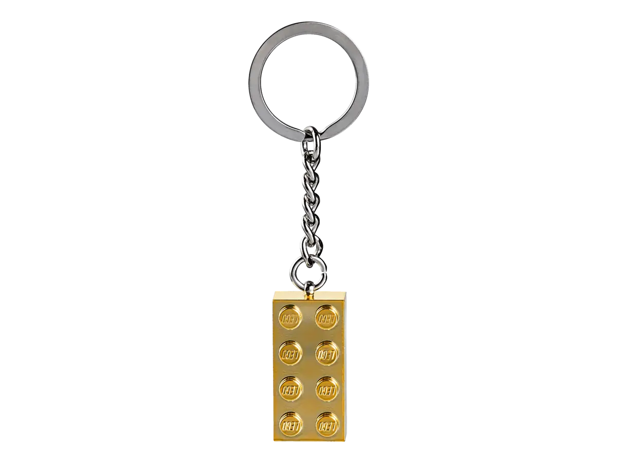 850808 - LEGO Gold 2x4 Stud Key Chain
