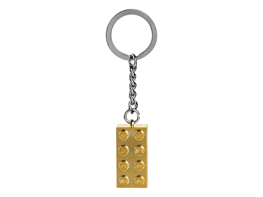 850808 - LEGO Gold 2x4 Stud Key Chain