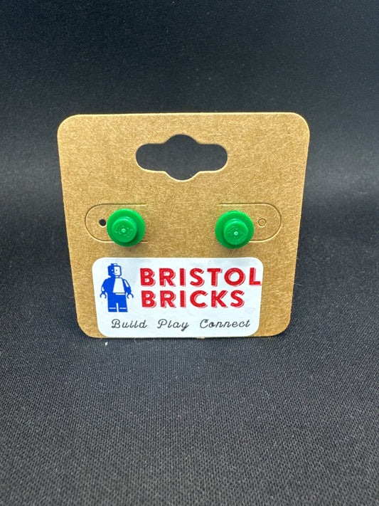 A042 - Stud Earrings, Green