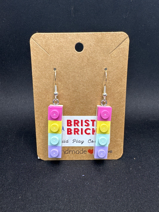 A159 - Small Color Bar Square Earrings
