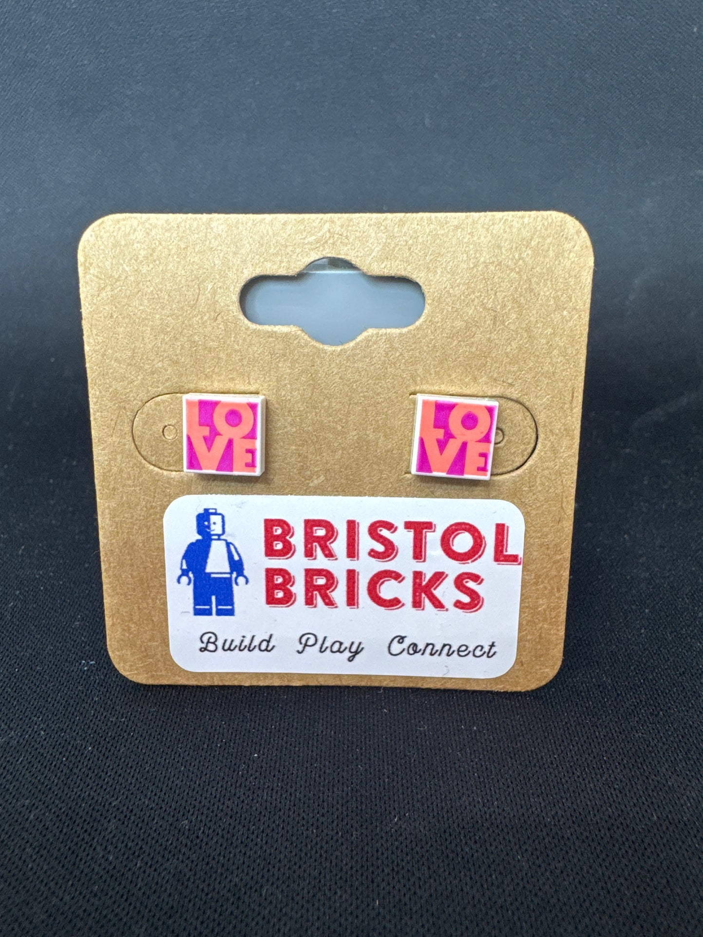 A238 - Coral LOVE Earrings