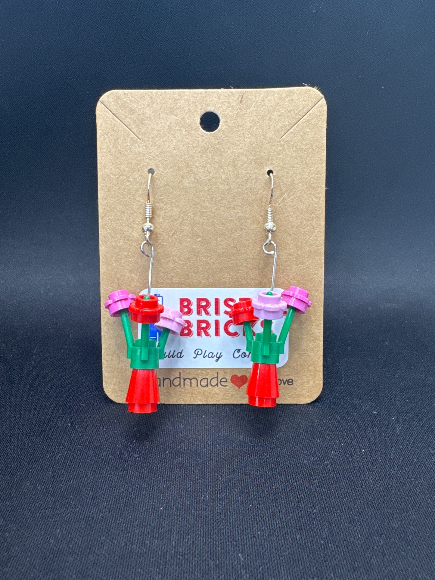 A155 - Flower Pot Earrings, Sm.