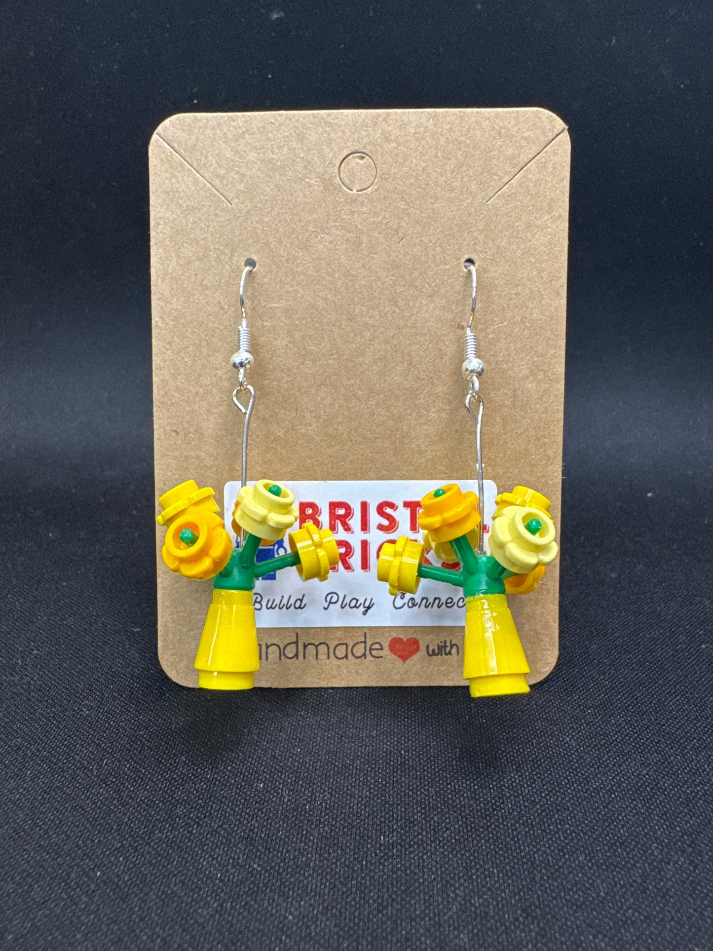 A154 - Flower Pot Earrings, Lg.