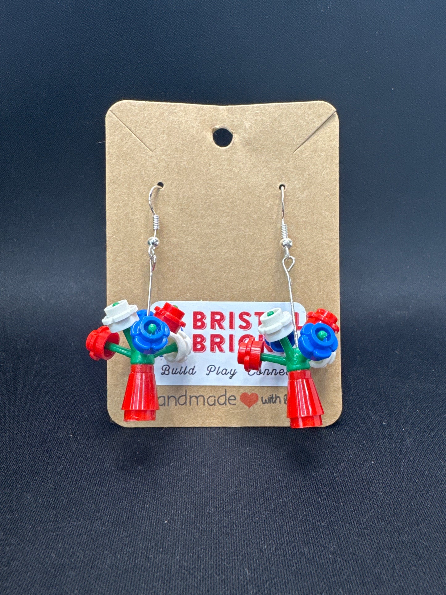 A154 - Flower Pot Earrings, Lg.