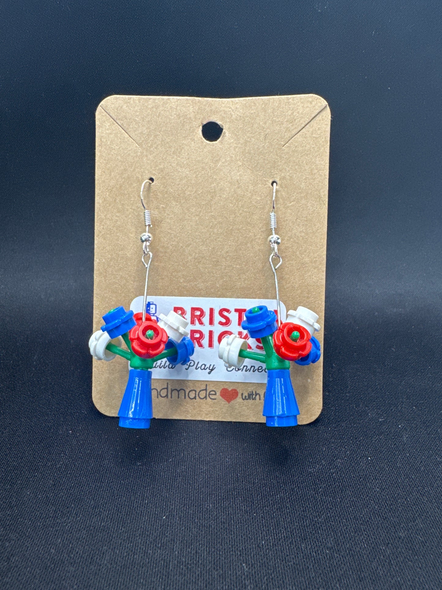 A154 - Flower Pot Earrings, Lg.